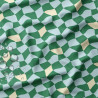 Printed Waterproof Fabric DAMIDO Green / Yellow